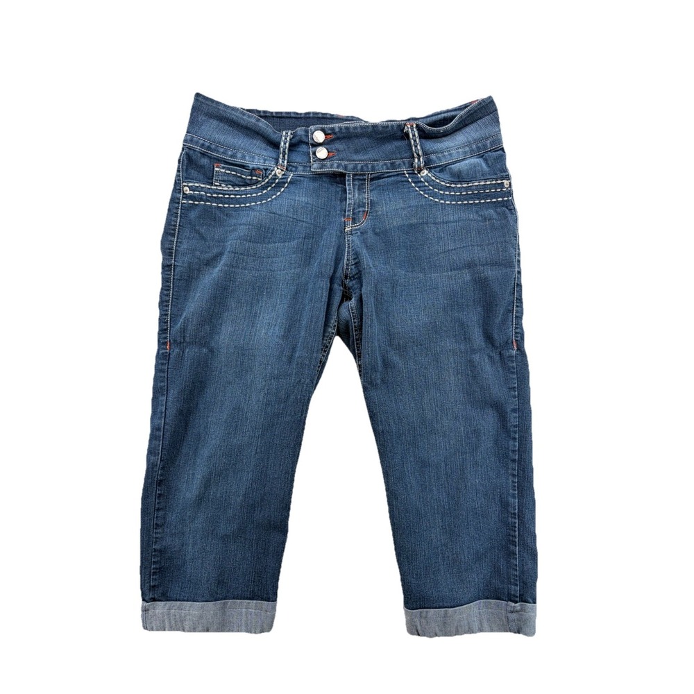 Fragile Women's Size15 Blue Bermuda Shorts Stretch Denim Jeans